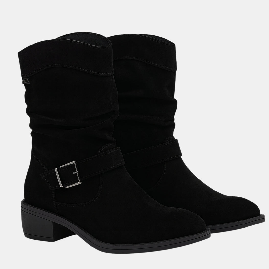 Damen Komfort-Stiefelette im Wildleder-Look – Elegante Schuhe mit Niedrigem Absatz von Orren & Valé