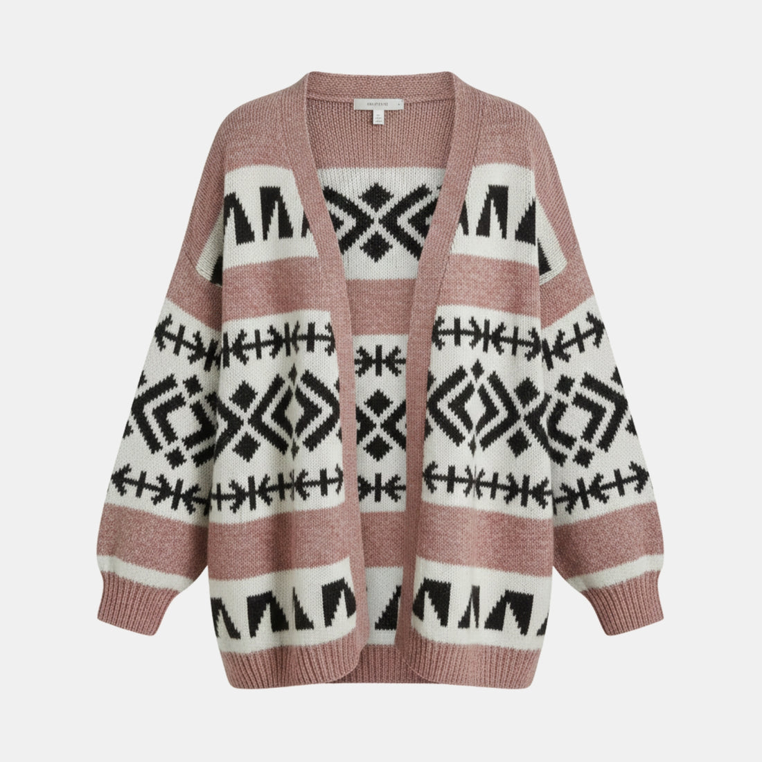 DamenColor-BlockStrickcardiganmitgeometrischemMuster von Orren_Vale