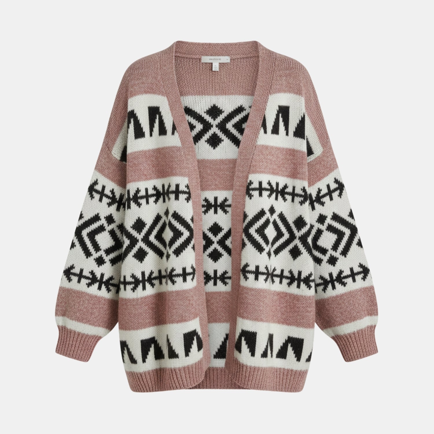 DamenColor-BlockStrickcardiganmitgeometrischemMuster von Orren_Vale