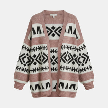 DamenColor-BlockStrickcardiganmitgeometrischemMuster von Orren_Vale