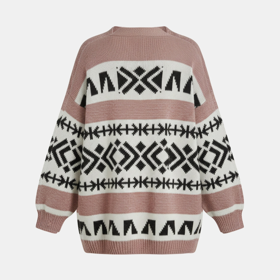 DamenColor-BlockStrickcardiganmitgeometrischemMuster von Orren_Vale