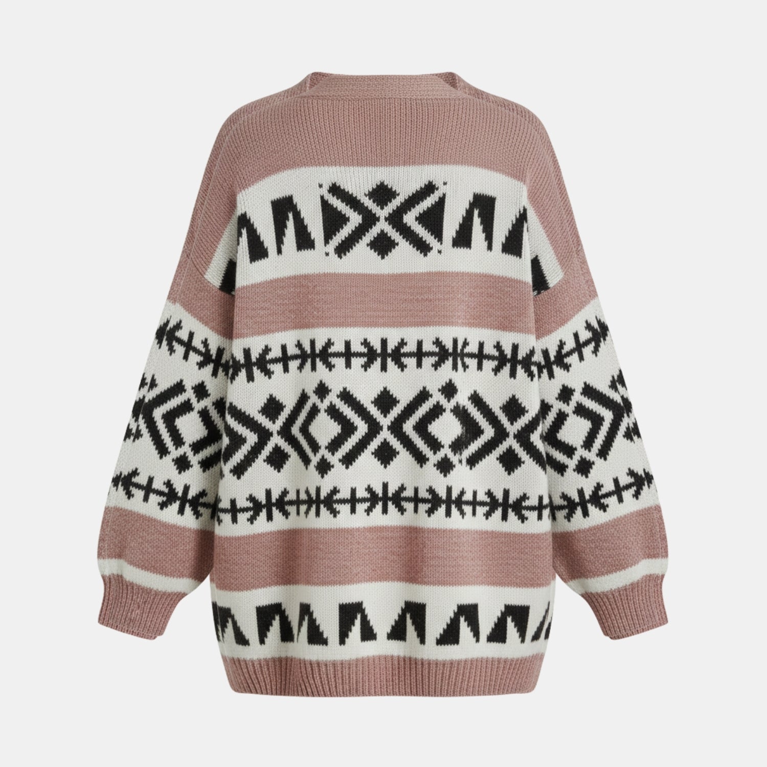 DamenColor-BlockStrickcardiganmitgeometrischemMuster von Orren_Vale