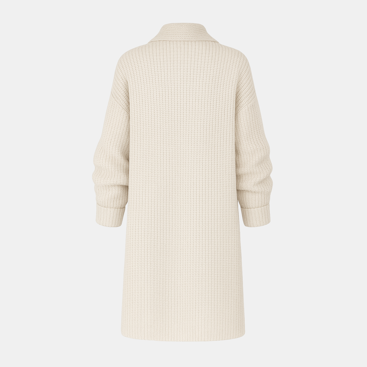 Damen Grobstrick-Cardigan aus Wolle – Langer Offener Strickmantel mit Taschen von Orren & Valé 