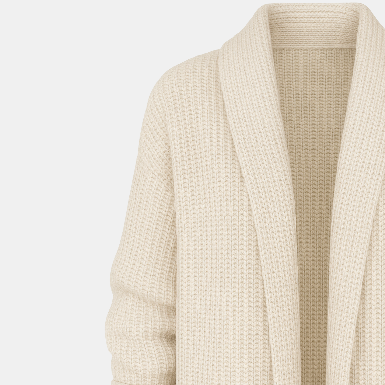 Damen Grobstrick-Cardigan aus Wolle – Langer Offener Strickmantel mit Taschen von Orren & Valé 