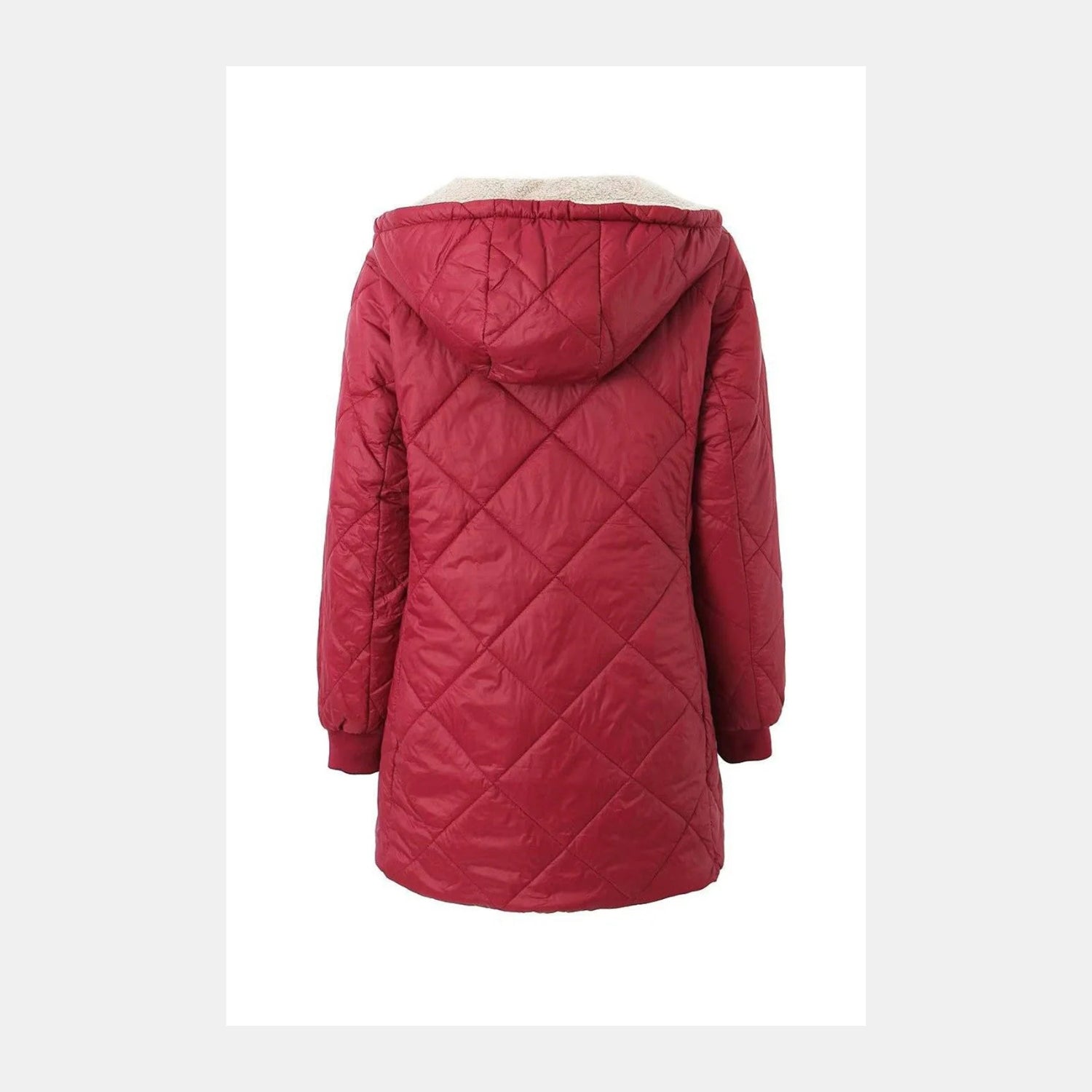Damen Steppmantel mit Rautenstepp – Mittellanger Mantel mit vWendekapuze von Orren & Valé 