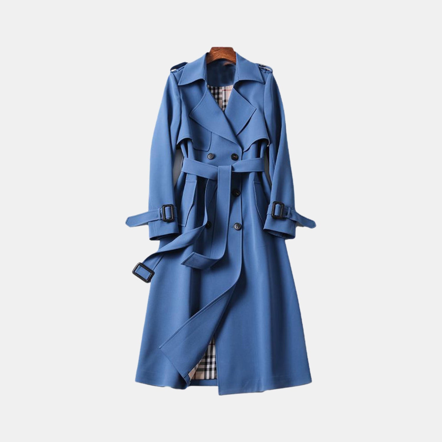 Damen Trenchcoat Doppelreihig mit Gürtel – Eleganter Übergangsmantel für Büro & Freizeit von Orren & Valé 