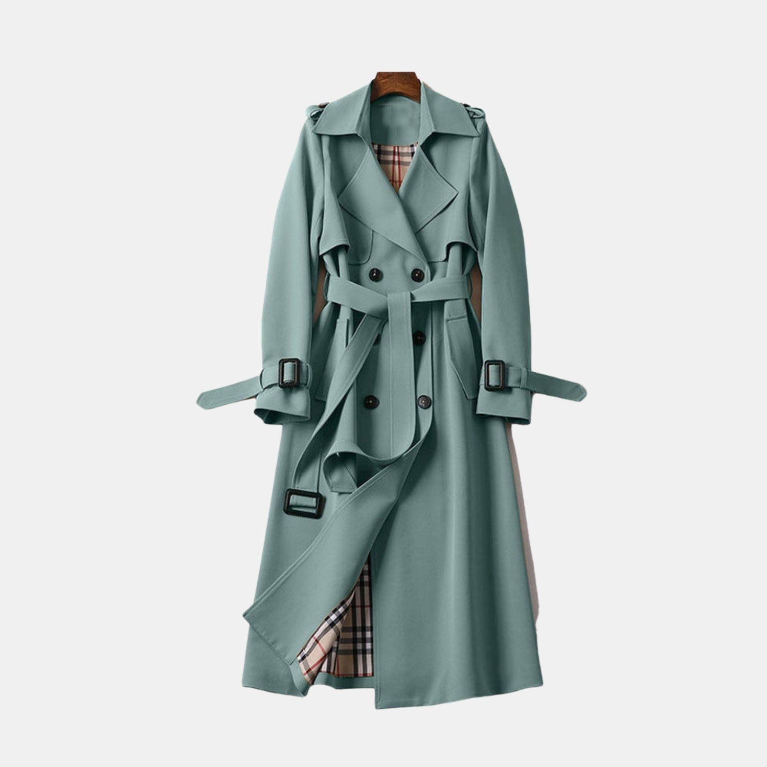 Damen Trenchcoat Doppelreihig mit Gürtel – Eleganter Übergangsmantel für Büro & Freizeit von Orren & Valé 