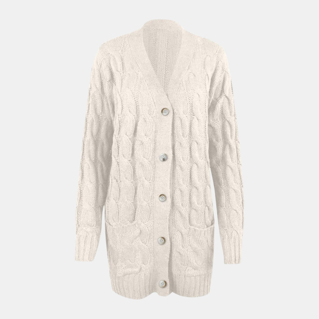 Damen Zopfstrick-Cardigan – Warme Strickjacke aus Weichem Garn für Alltag & Büro von Orren & Valé