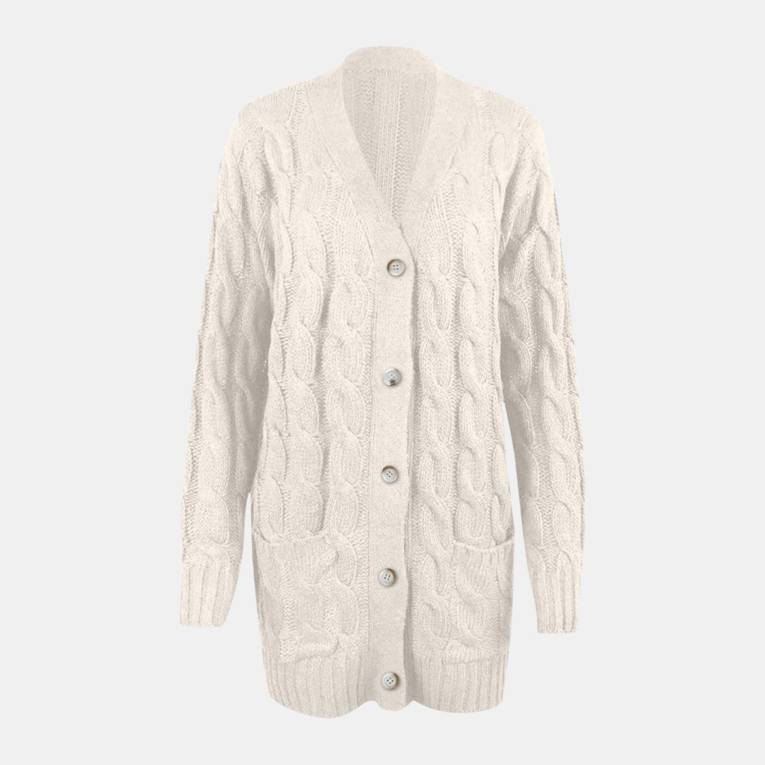 Damen Zopfstrick-Cardigan – Warme Strickjacke aus Weichem Garn für Alltag & Büro von Orren & Valé