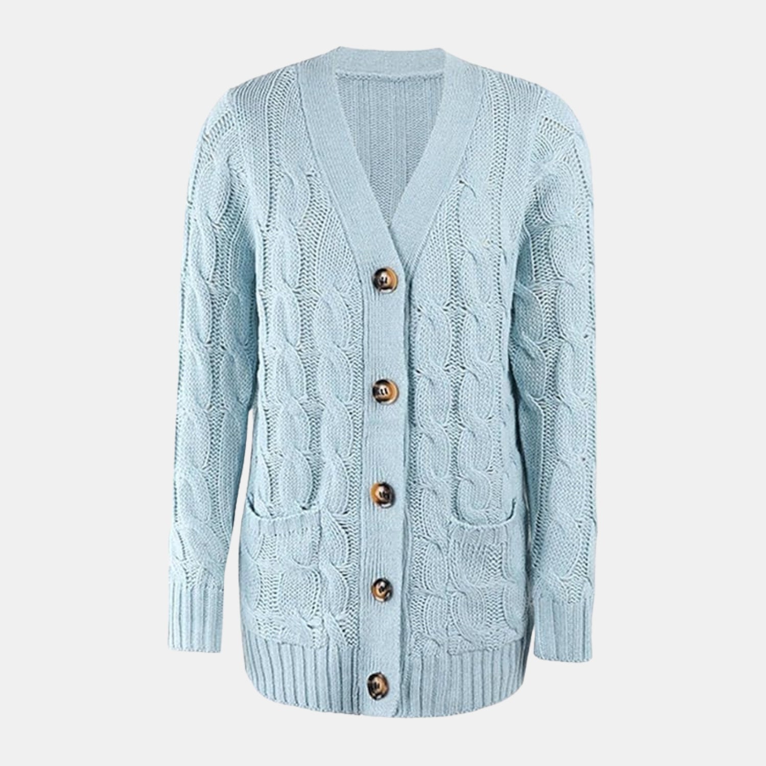Damen Zopfstrick-Cardigan – Warme Strickjacke aus Weichem Garn für Alltag & Büro von Orren & Valé