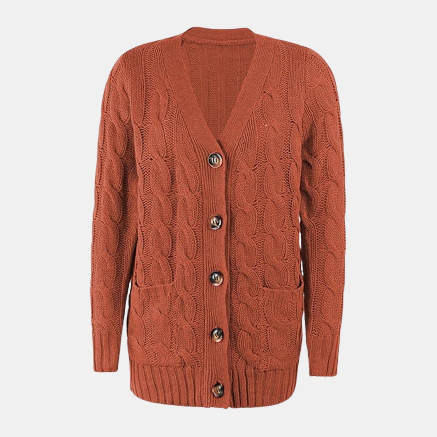 Damen Zopfstrick-Cardigan – Warme Strickjacke aus Weichem Garn für Alltag & Büro von Orren & Valé