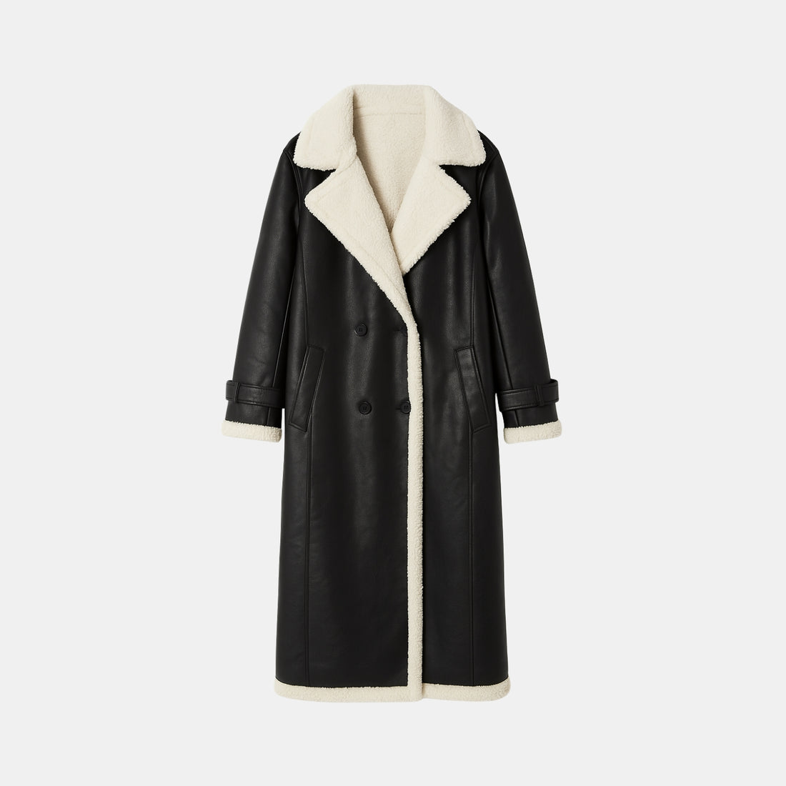 Gefütterte Lange Winterjacke mit Teddykragen von Orren & Valé