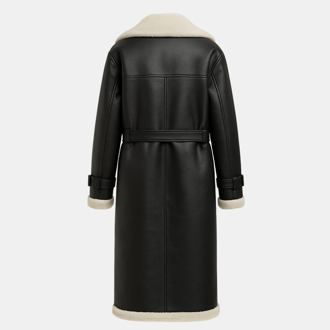 Gefütterte Lange Winterjacke mit Teddykragen von Orren & Valé