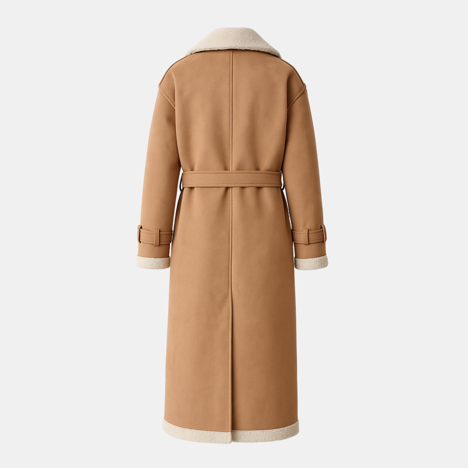 Gefütterte Lange Winterjacke mit Teddykragen von Orren & Valé