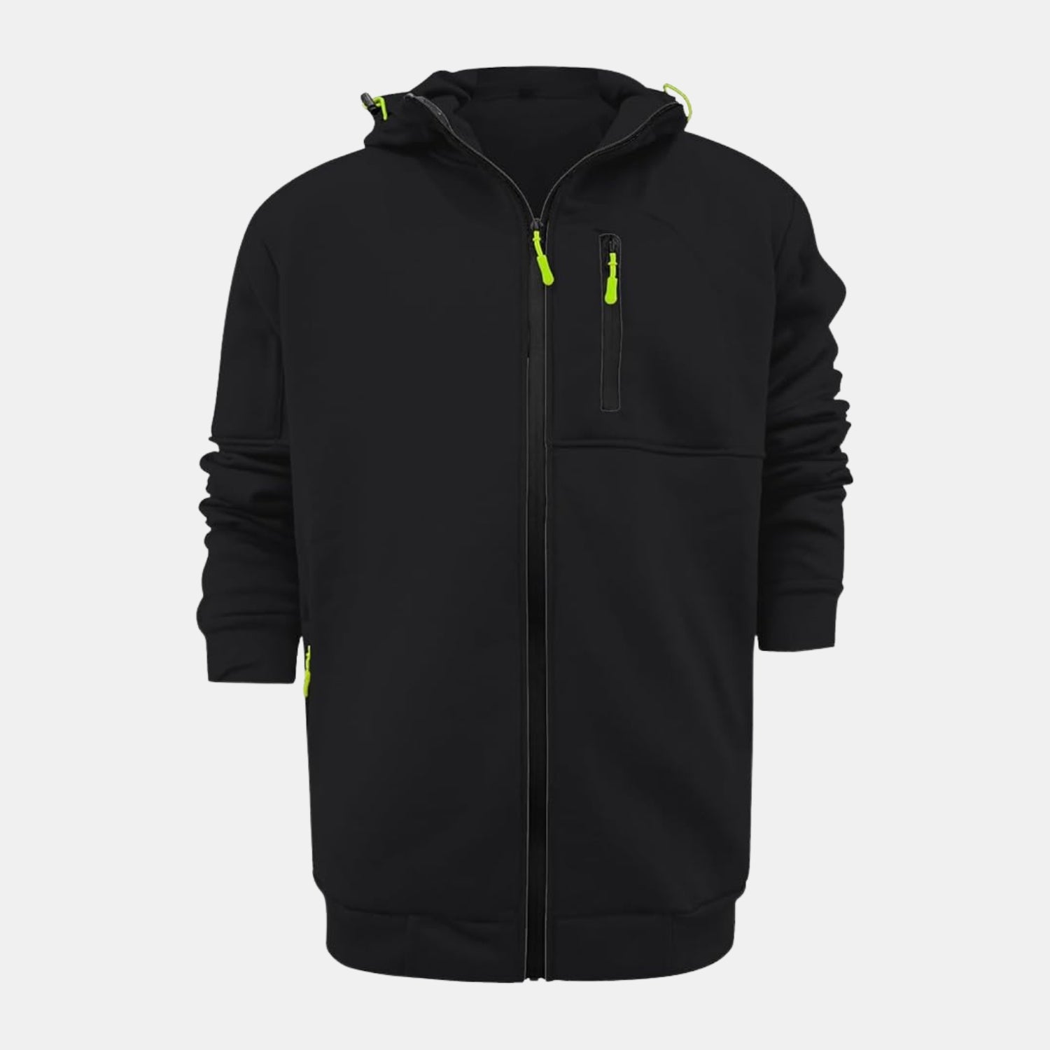 Herren Fleece-Kapuzenjacke – Sportliche Zip-Sweatjacke mit Kontrastreißverschlüssen von Orren & Valé