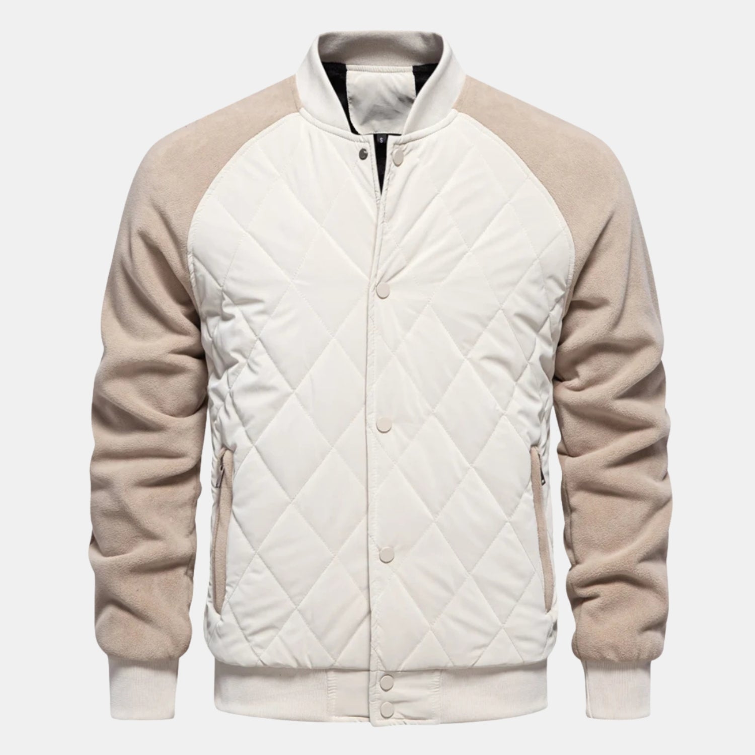 Herren Gefütterte Stepp-Bomberjacke – Warme Freizeitjacke mit Rippbündchen von Orren & Valé 