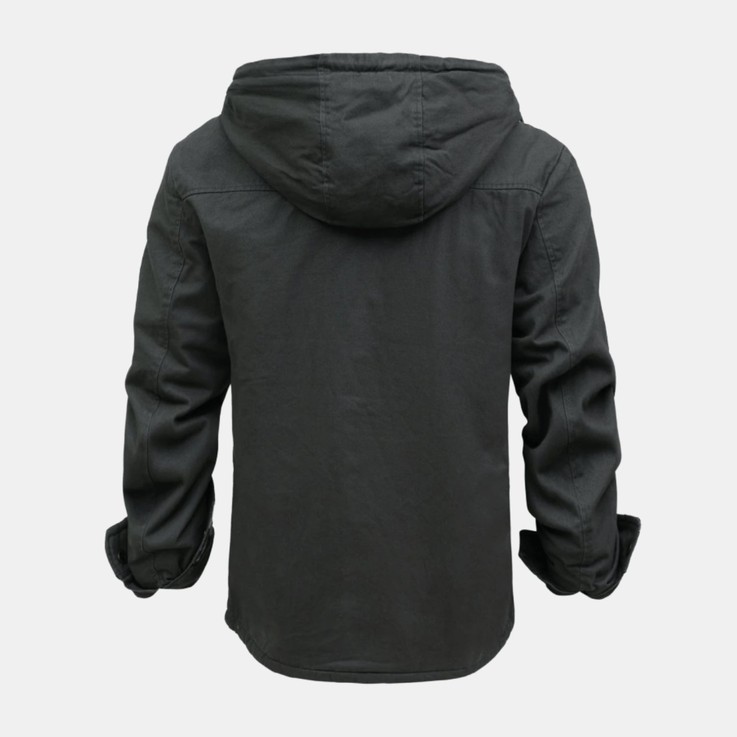 Herren Gefütterte Winter-Kapuzenjacke mit Teddyfleece & Karofutter – Winddichte Übergangsjacke von Orren & Valé