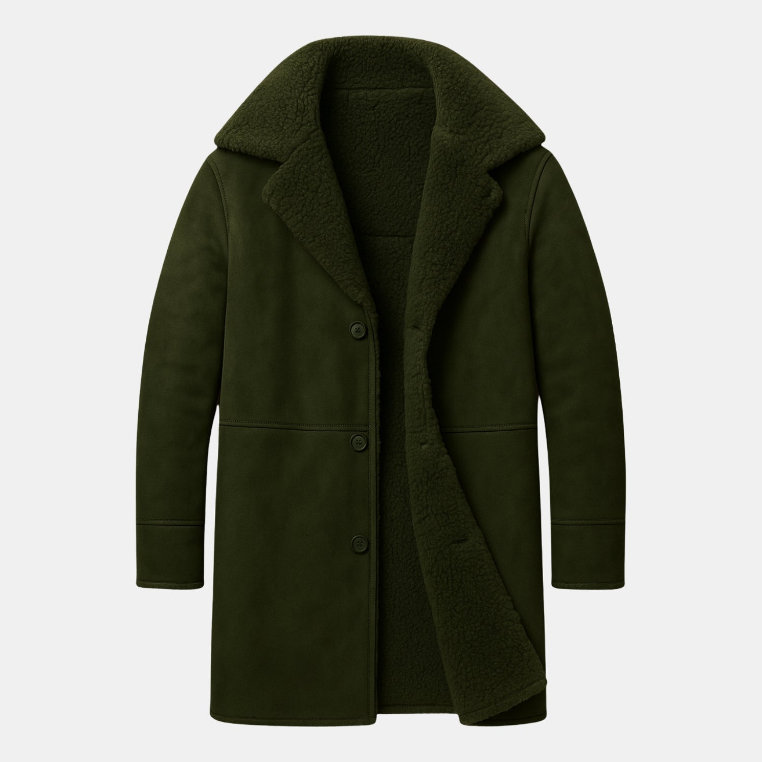 Herren Klassischer Wintermantel mit Teddyfutter – Warm Gefütterter Mantel in Lammfelloptik von Orren & Valé