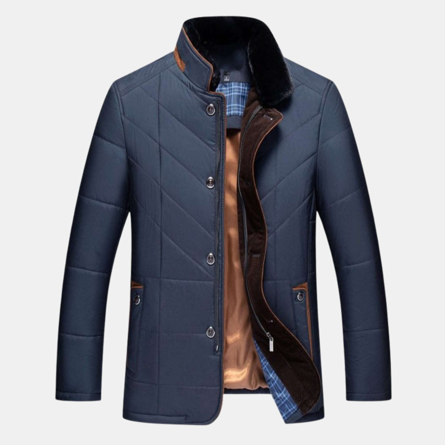 Herren Steppjacke Leicht – Klassische Rautenstepp-Jacke im Country-Look von Orren & Valé