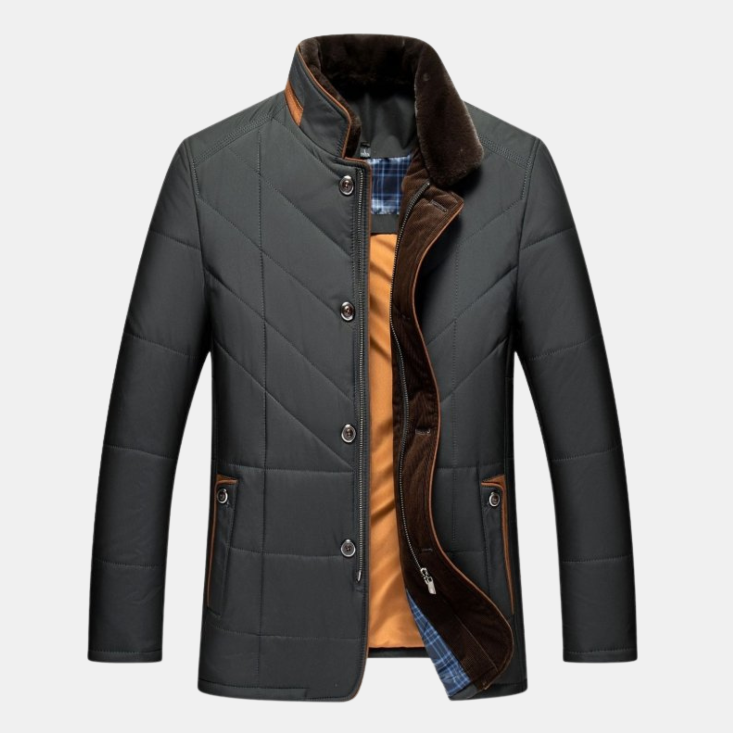 Herren Steppjacke Leicht – Klassische Rautenstepp-Jacke im Country-Look von Orren & Valé