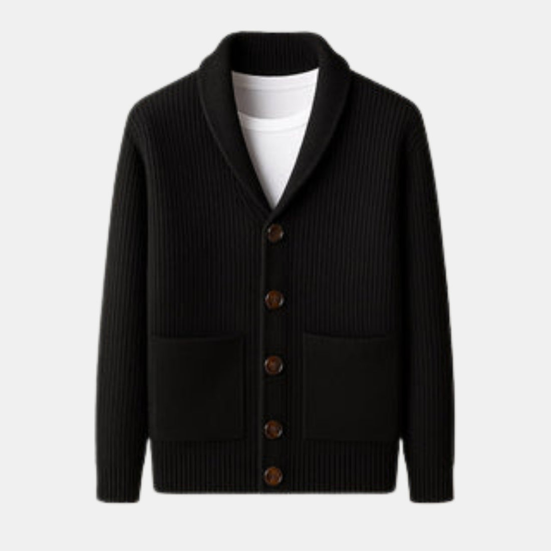 Herren Strickjacke Cardigan mit Schalkragen von Orren & Valé 