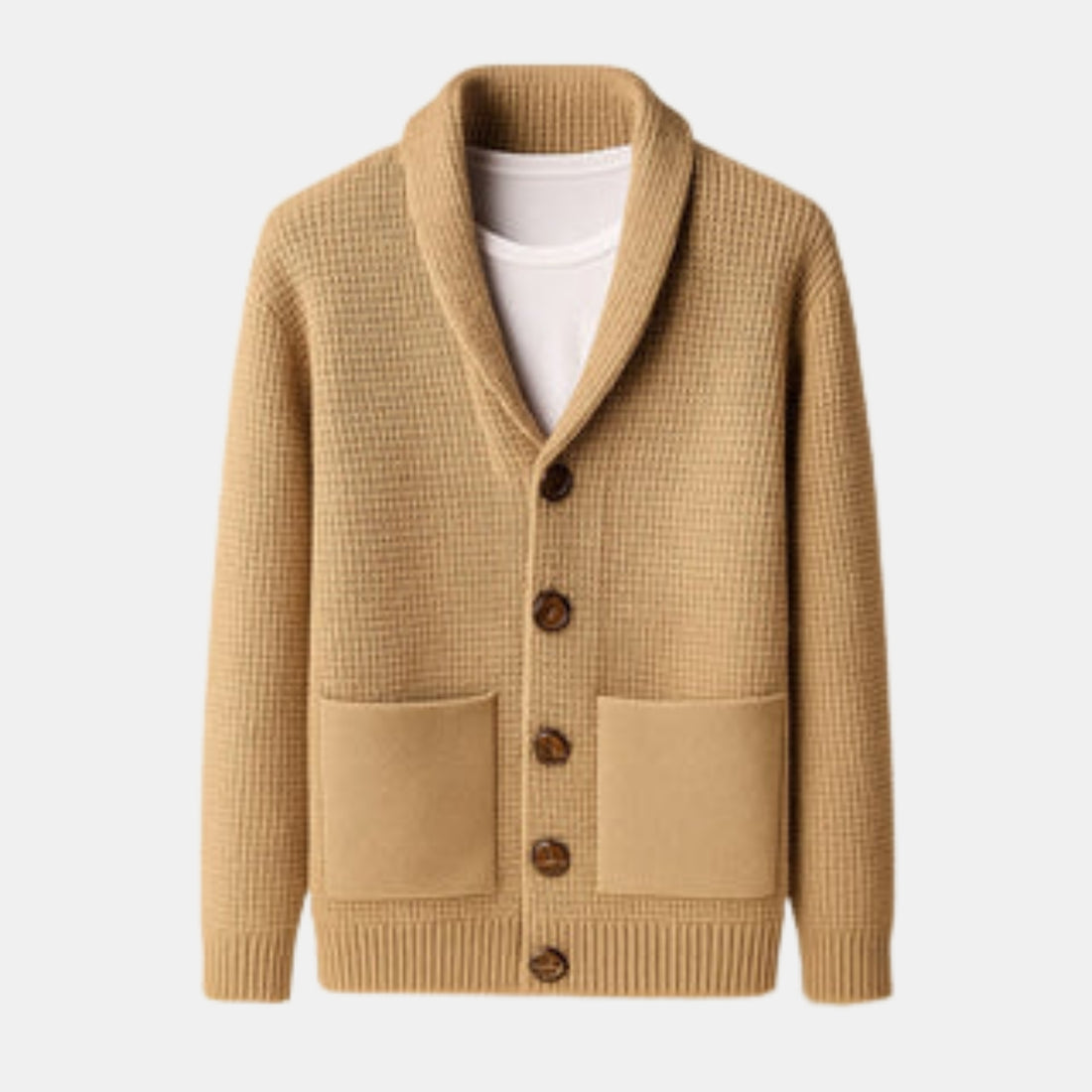 Herren Strickjacke Cardigan mit Schalkragen von Orren & Valé 