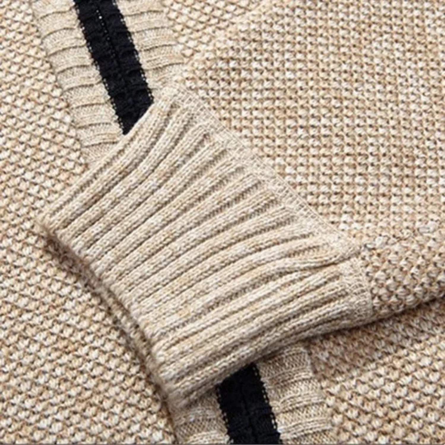 Herren Thermo-Strickjacke mit Fleecefutter – Warme Zip-Strickjacke mit Stehkragen von Orren & Valé