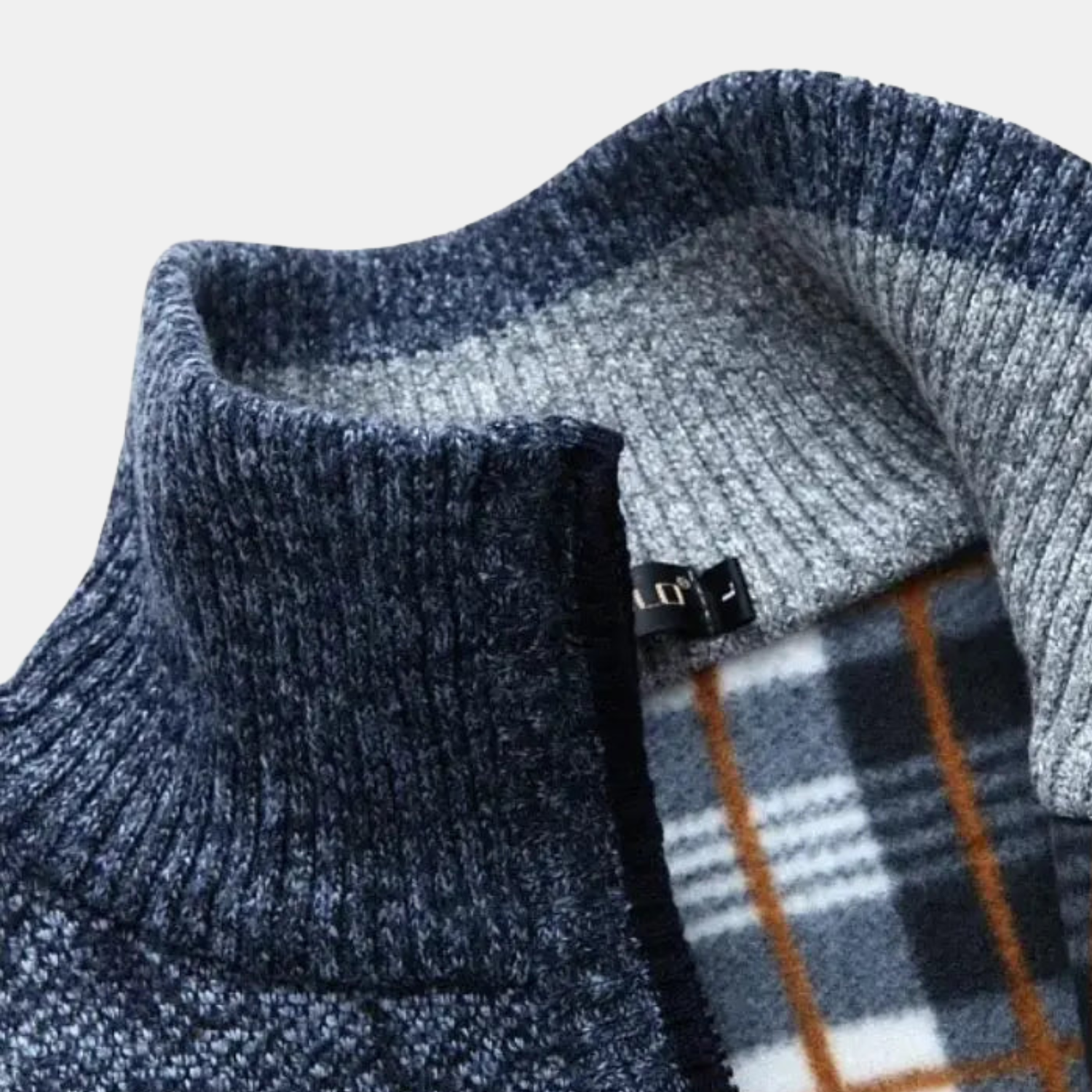 Herren Thermo-Strickjacke mit Fleecefutter – Warme Zip-Strickjacke mit Stehkragen von Orren & Valé