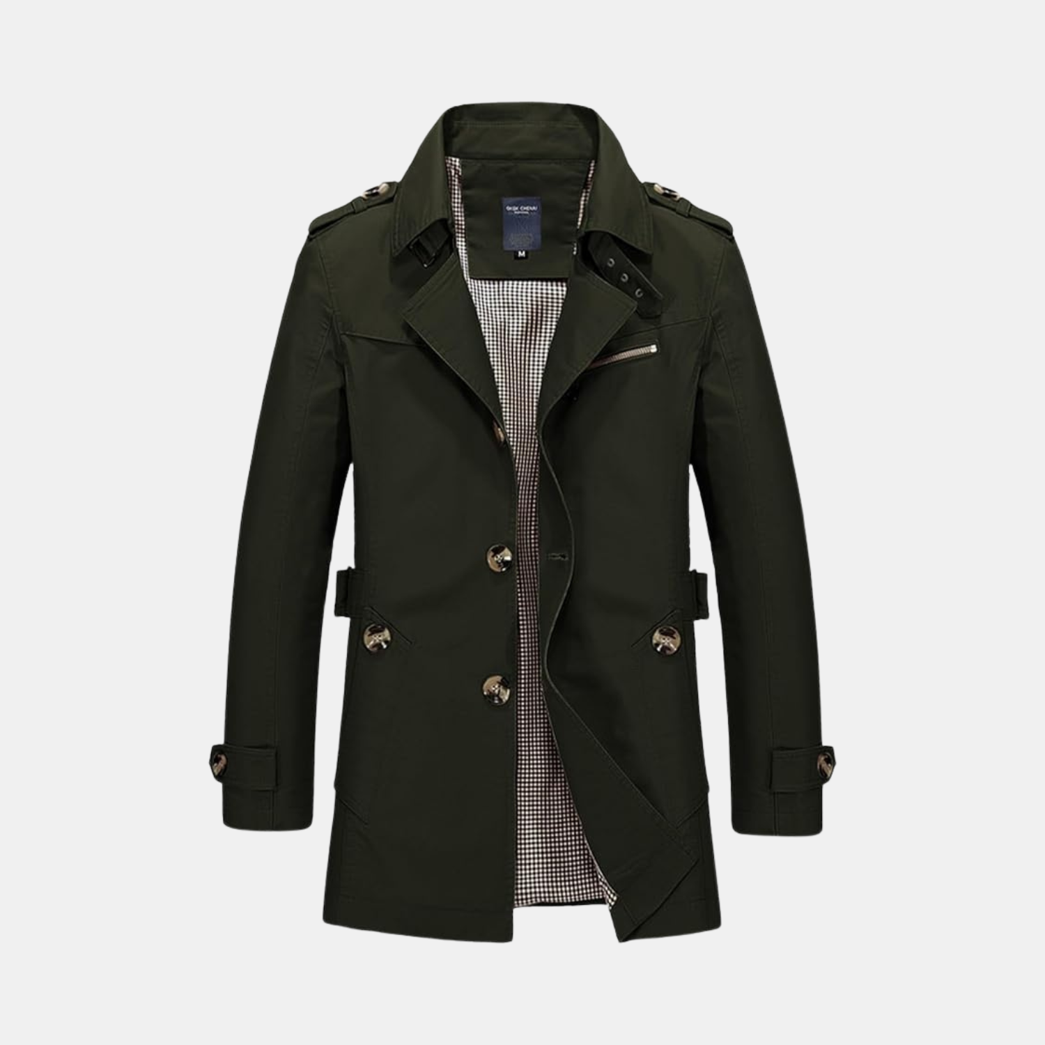 Herren Trenchcoat Klassisch – Leichter Übergangsmantel mit Gürtel & Doppelreiher von Orren & Valé