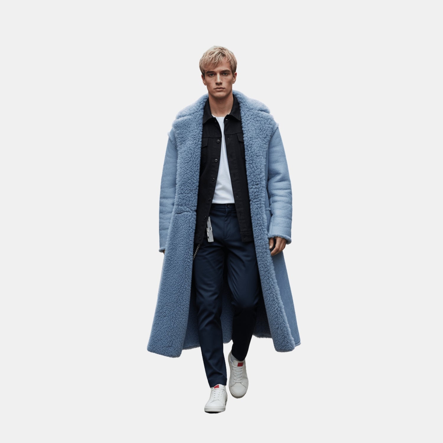 Herren Trenchcoat mit Lammfellfutter – Oversize Wintermantel, Gefüttert & Isoliert von Orren & Valé