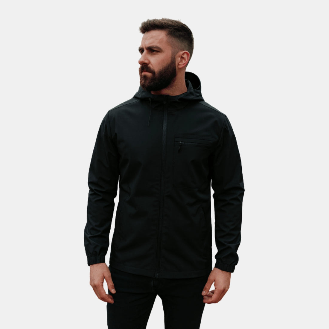 Herren Vortex-Funktionsmantel – Winddichte Wasserdichte Biker-Jacke für jedes Wetter von Orren & Valé 