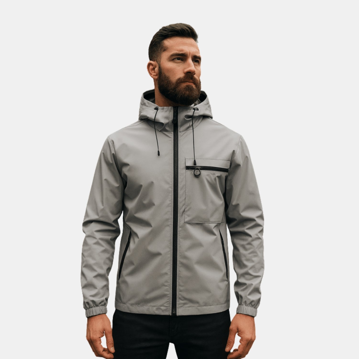 Herren Vortex-Funktionsmantel – Winddichte Wasserdichte Biker-Jacke für jedes Wetter von Orren & Valé 