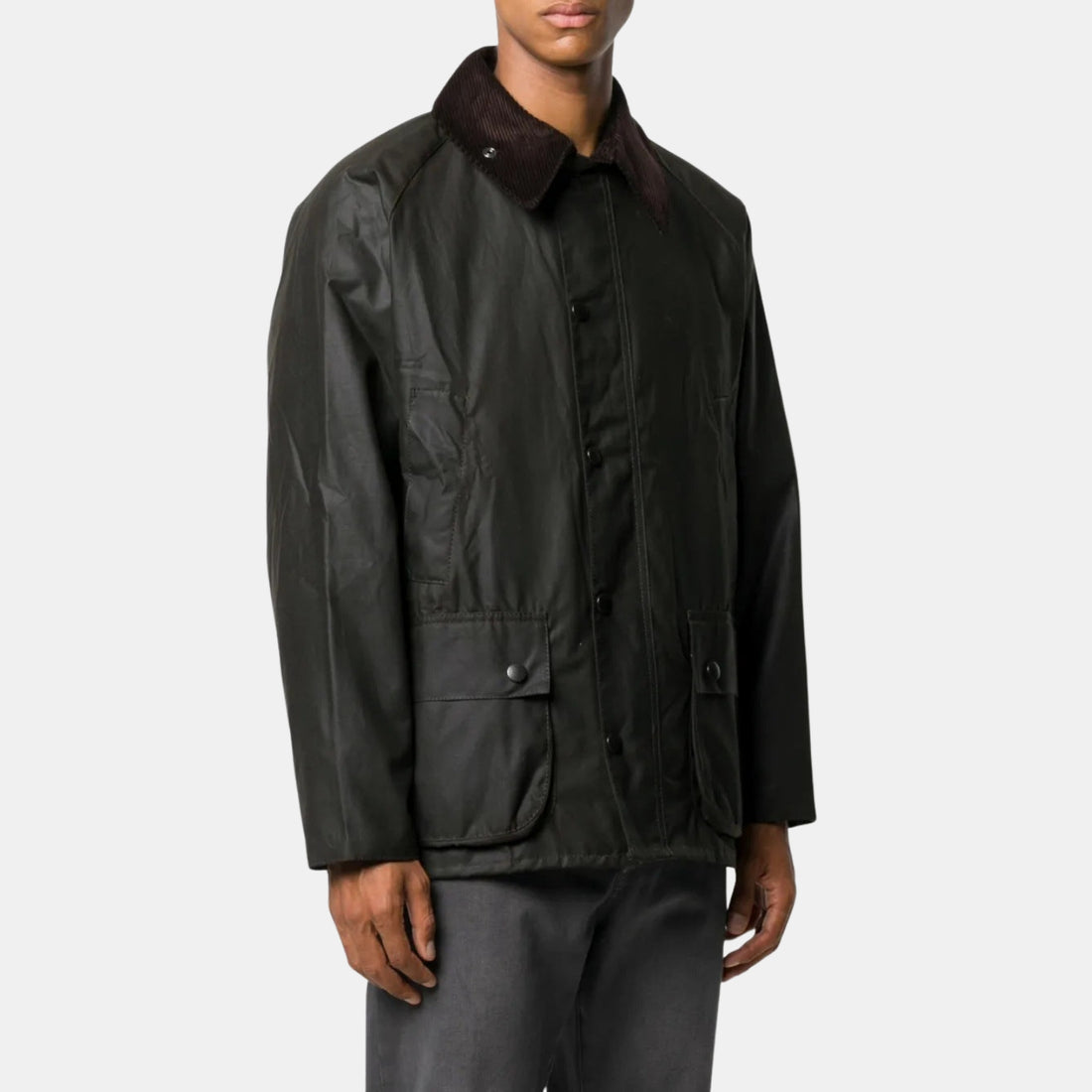 Herren Wachs-Fieldjacke – Klassische Outdoorjacke mit Cordkragen von Orren & Valé 