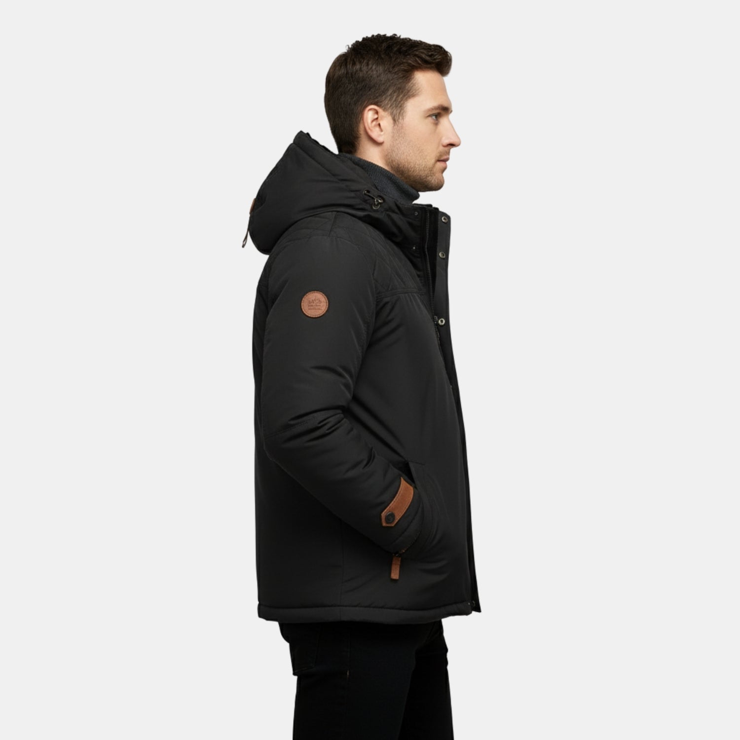 Herren Wasserdichter Thermo-Wintermantel – Vielseitig Gefütterte Outdoorjacke mit Kapuze