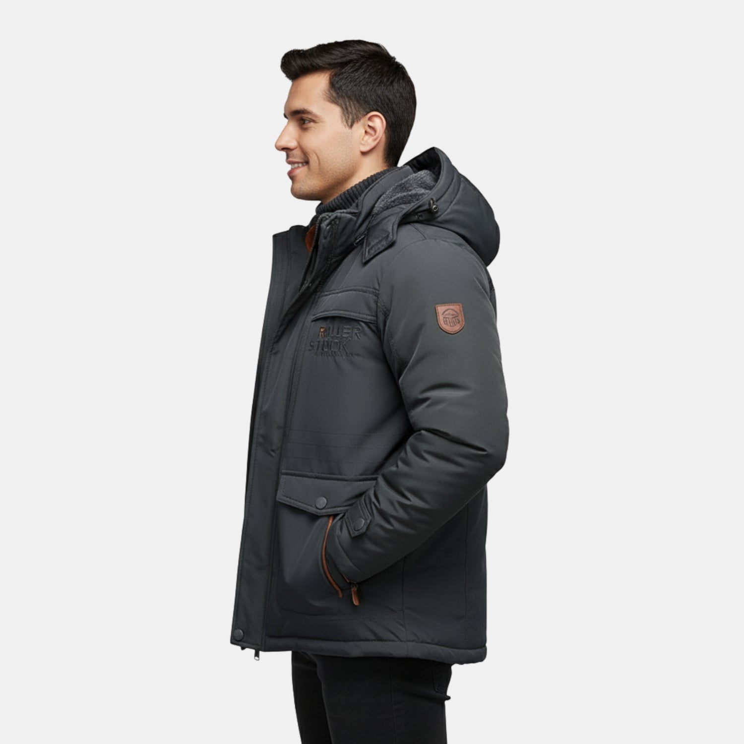Herren Wasserdichter Thermo-Wintermantel – Vielseitig Gefütterte Outdoorjacke mit Kapuze