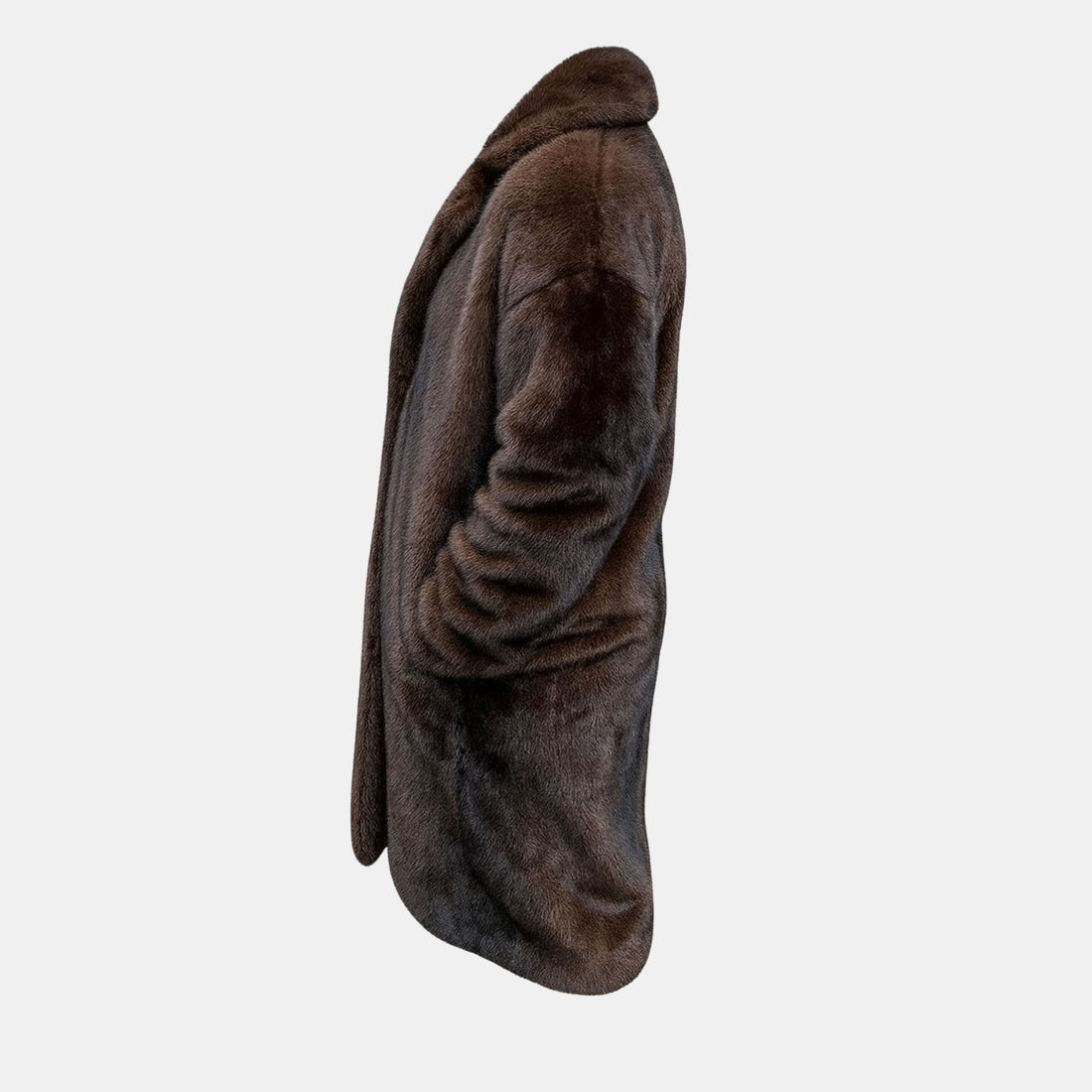 Langer Kunstfell-Wintermantel – Kuscheliger Felloptik-Mantel in Braun von Orren & Valé