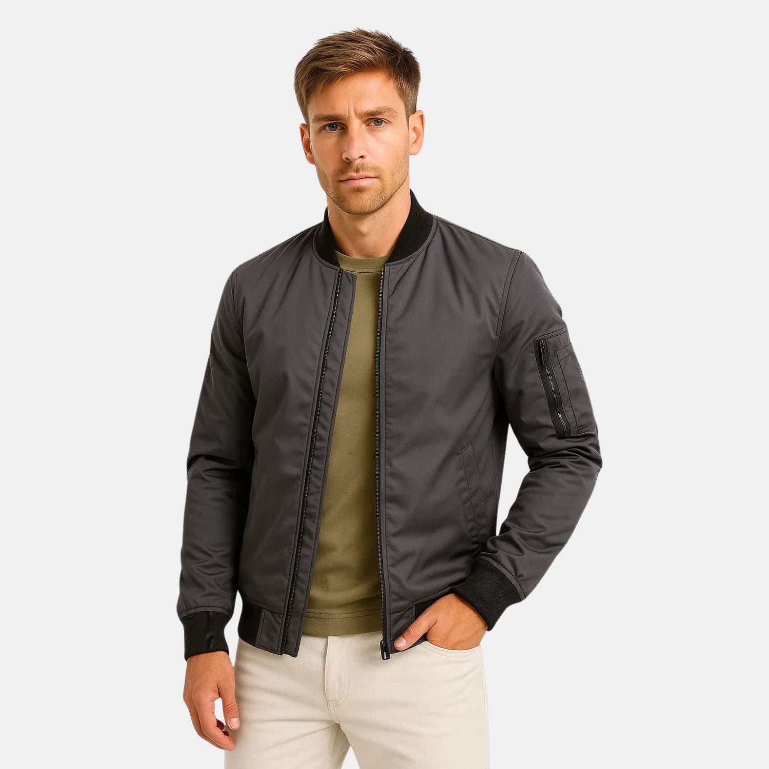 Unisex Wasserabweisende Bomberjacke – Leichte Übergangsjacke für Alltag & Freizeit von Orren & Valé