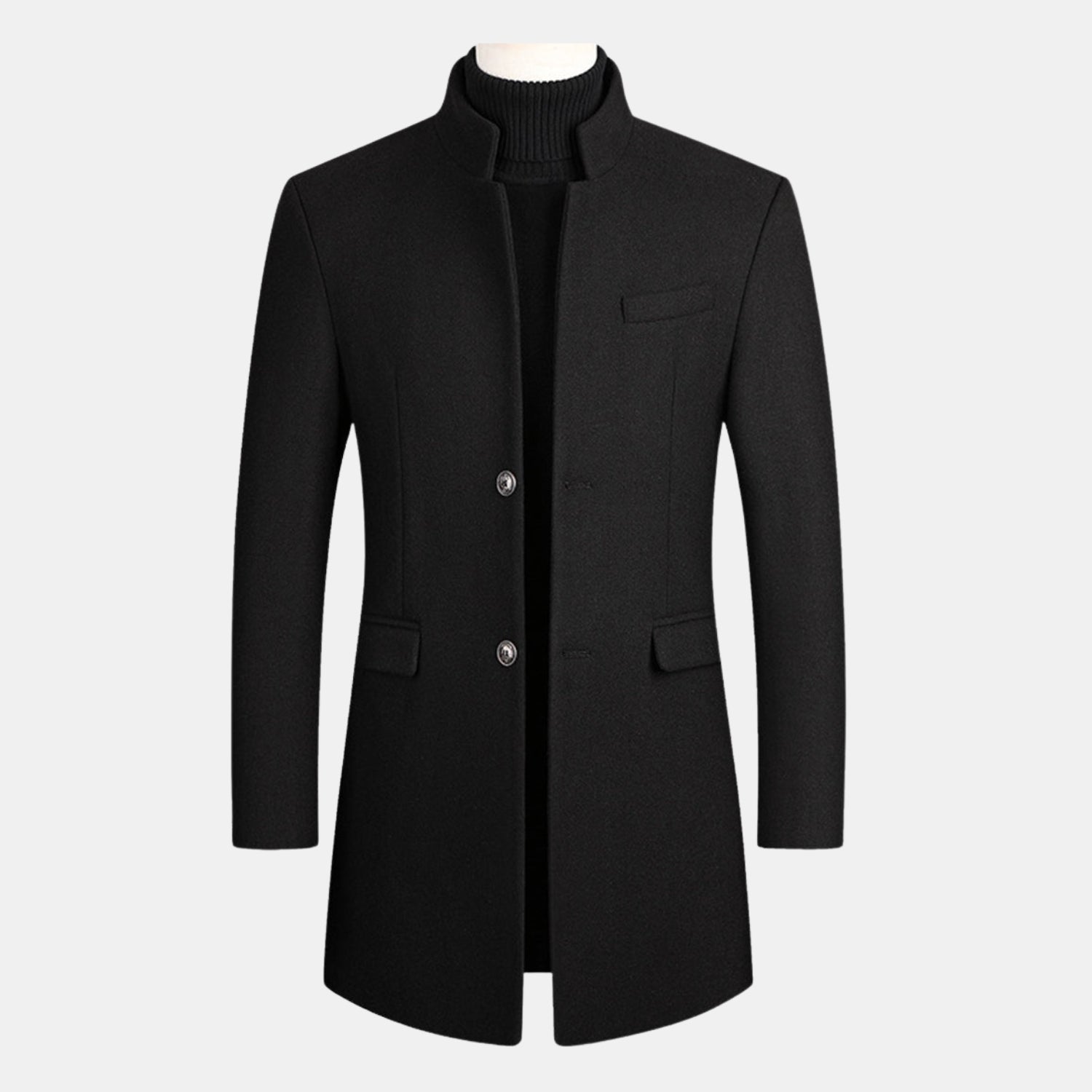 Warmer Herren Wintermantel | lang mit Knöpfen von Orren & Valé