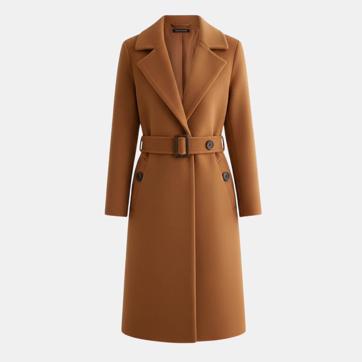 Damen Eleganz-Wintermantel mit Gürtel – Langärmeliger formeller Mantel für Business & Anlass-Looks