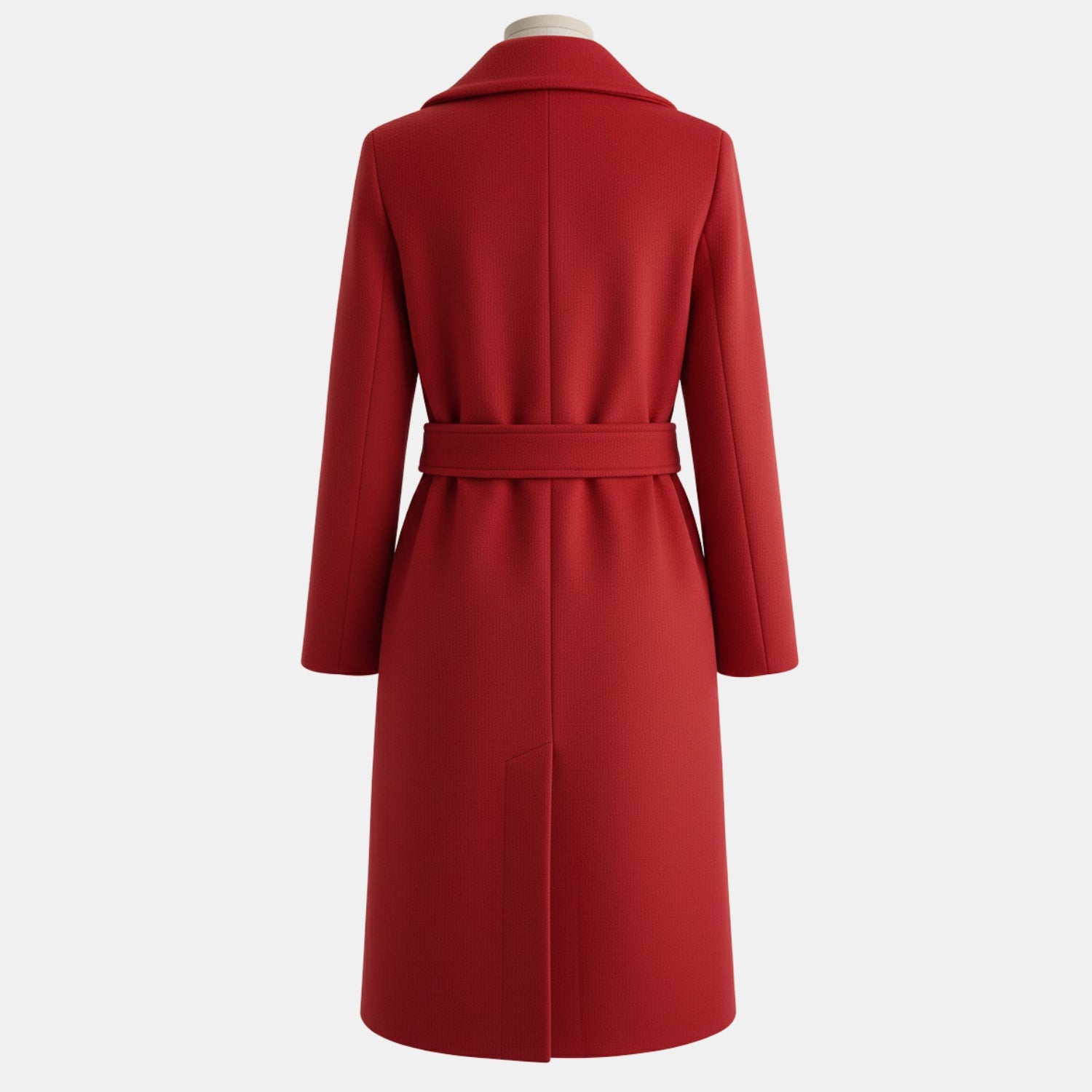 Damen Eleganz-Wintermantel mit Gürtel – Langärmeliger formeller Mantel für Business & Anlass-Looks