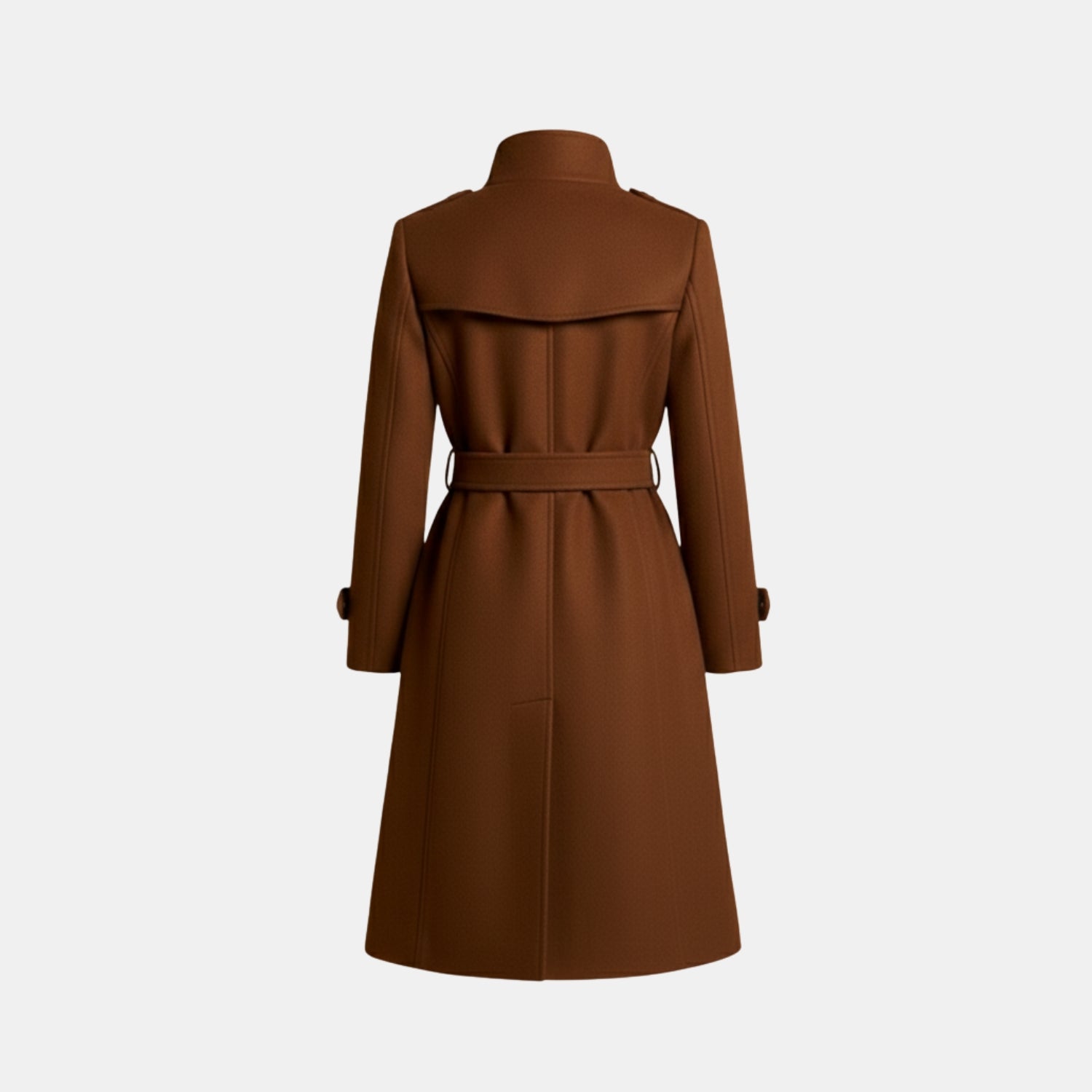 Damen Langmantel in Midilänge – Doppelreihiger Übergangsmantel mit klassischem Kragen von Orren & Valé 