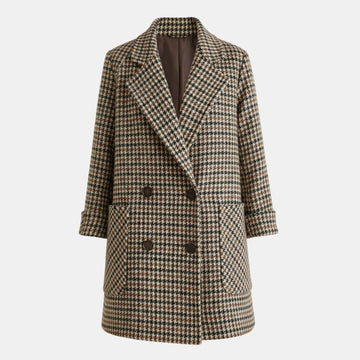 Damen Oversize-Blazer im Hahnentritt – Wollmix, Doppelreiher, Vintage-Look von Orren & Valé 