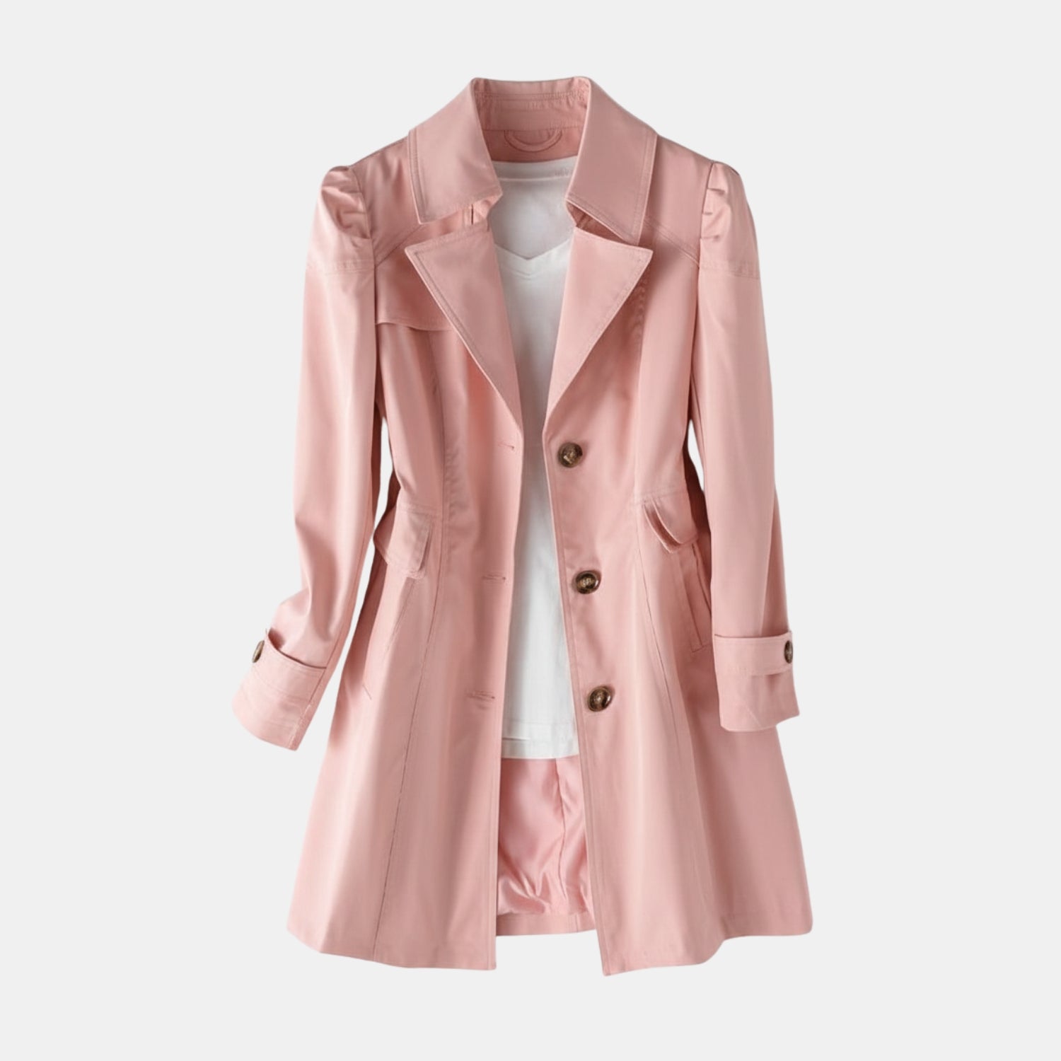 Damen Trenchcoat in A-Linie – Eleganter Übergangsmantel mit Reverskragen von Orren & Valé 