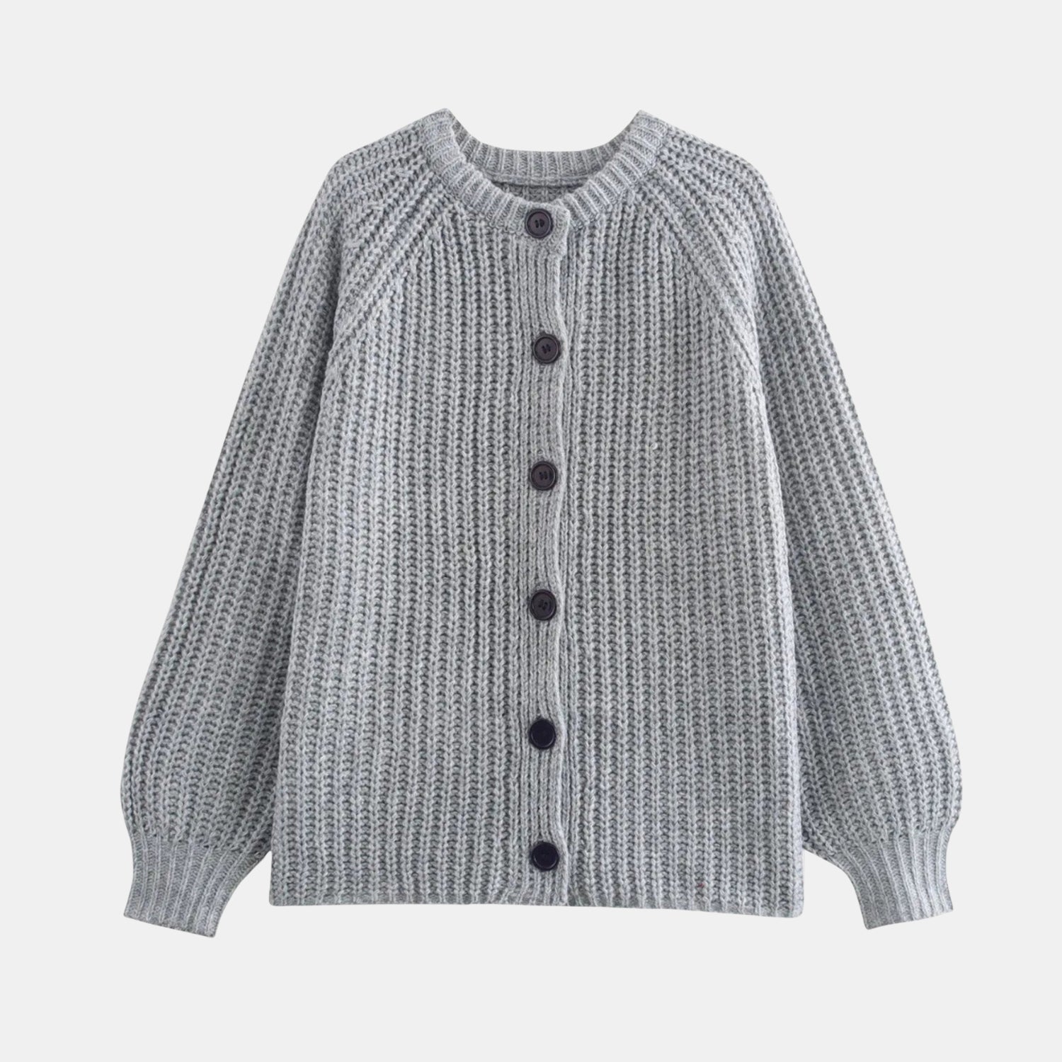 Damen Vintage Rundhals-Strickcardigan von Orren & Valé 