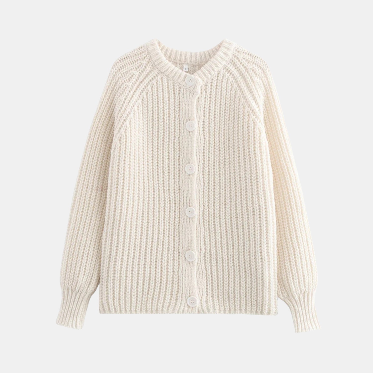 Damen Vintage Rundhals-Strickcardigan von Orren & Valé 