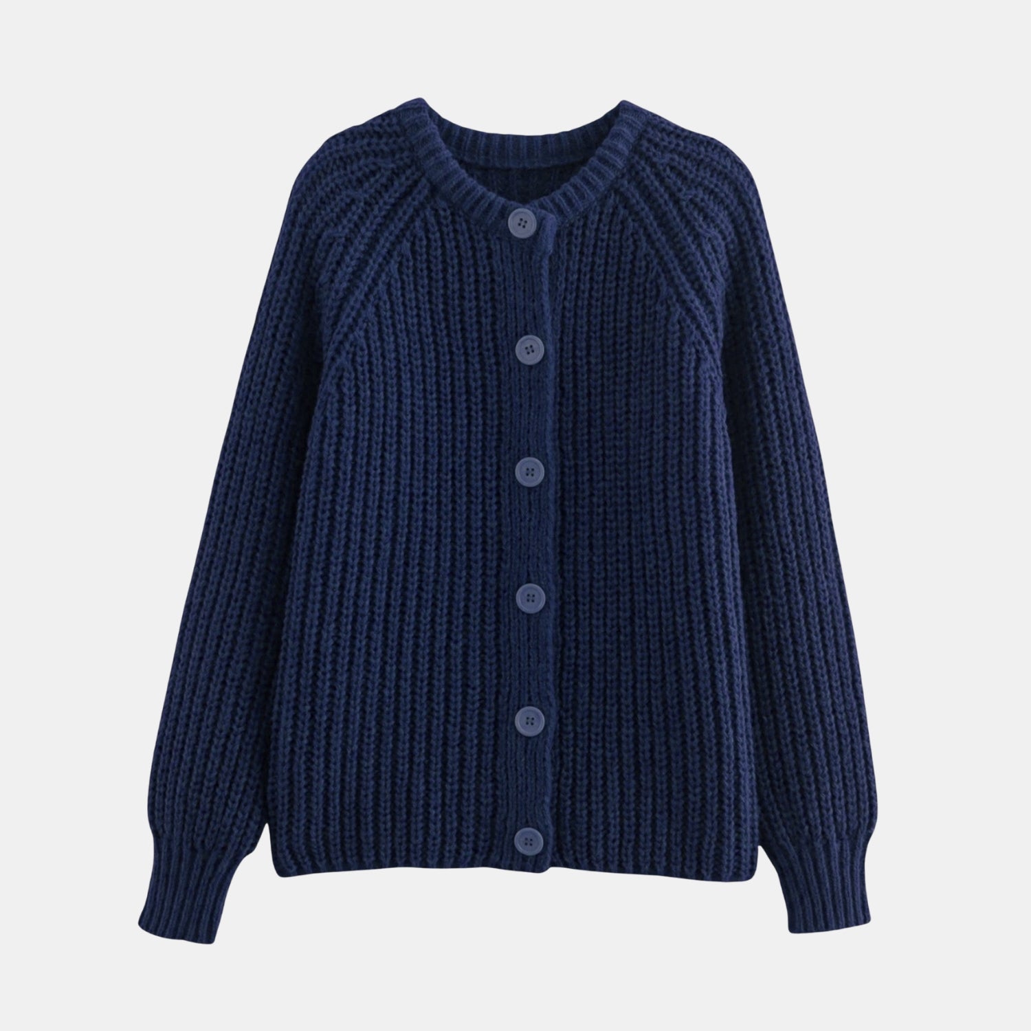 Damen Vintage Rundhals-Strickcardigan von Orren & Valé 