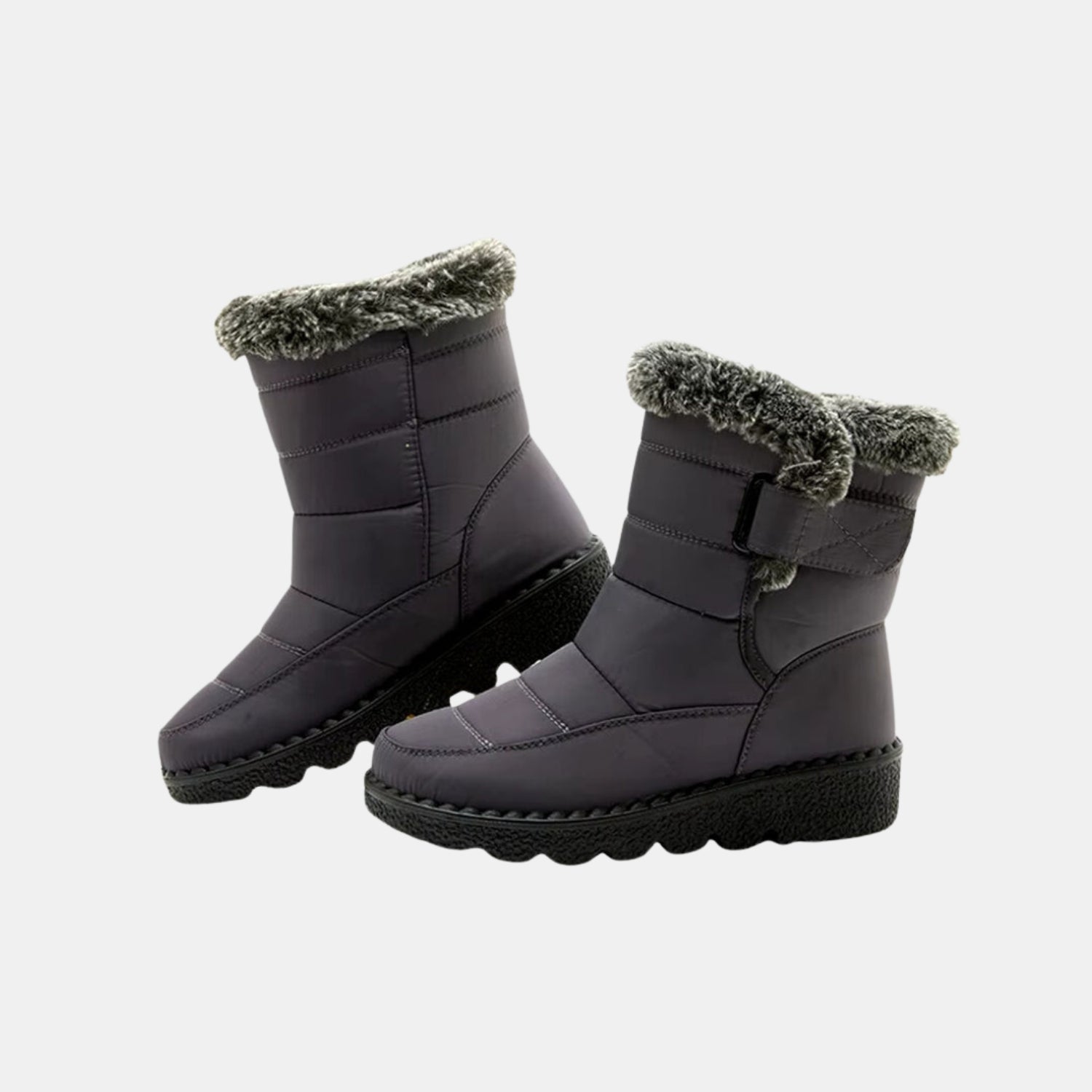 Damen Wasserdichte Winter-Schneestiefel – Warm Gefütterte Schlupf-Boots mit Kunstfell von Orren & Valé 