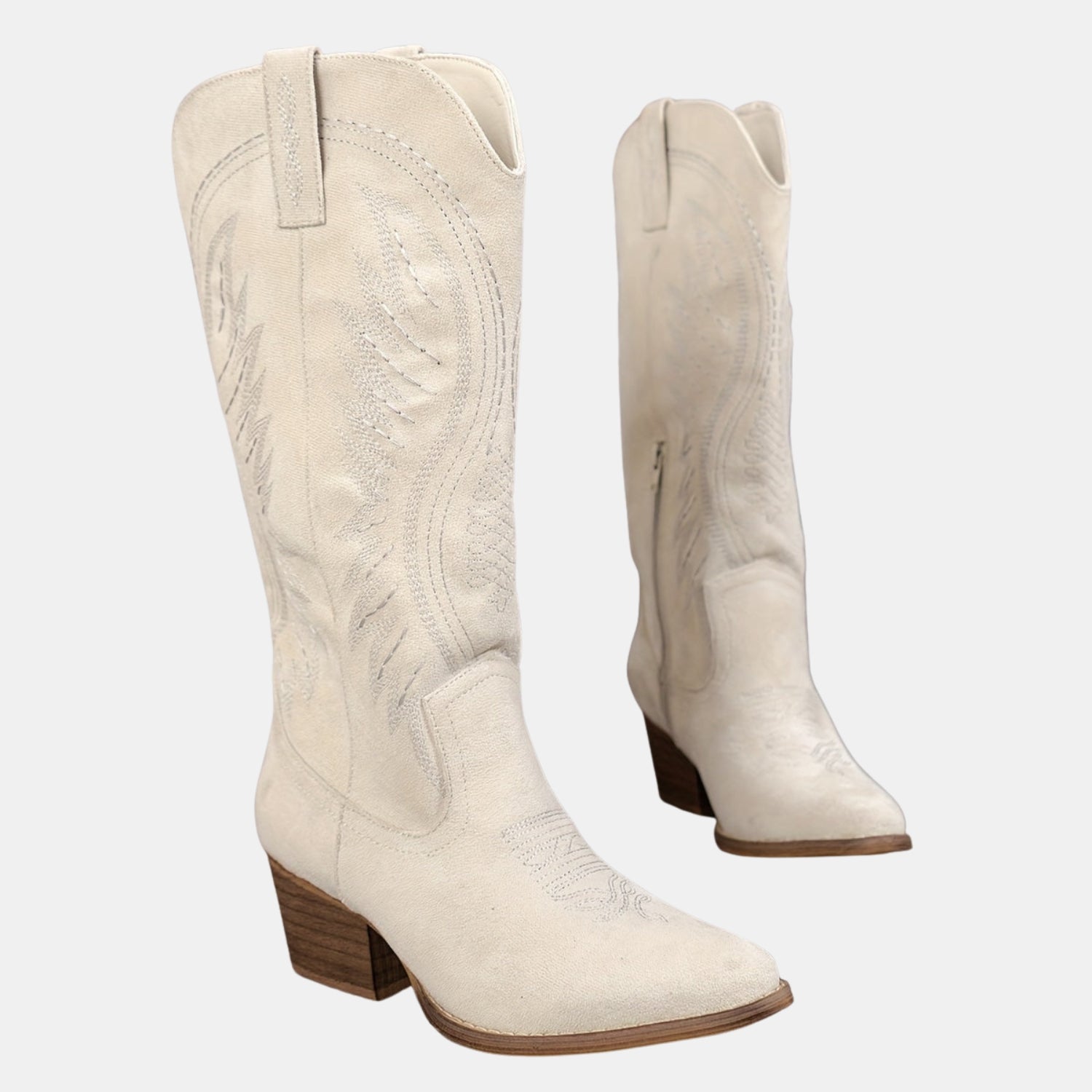 Damen Wildleder-Cowboystiefel mit Blockabsatz – Zeitlose Westernstiefel für Alltag & Freizeit von Orren & Valé 