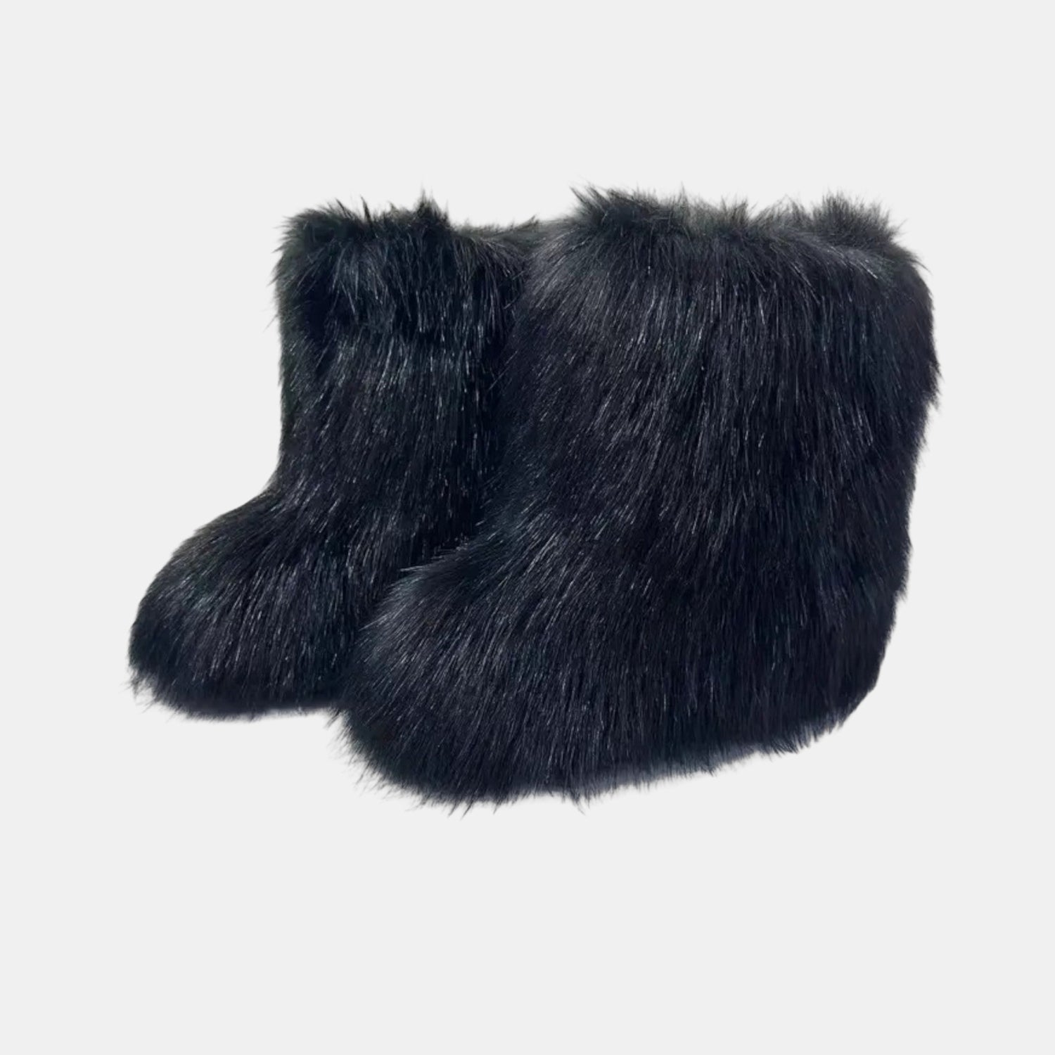 Damen Winter-Kunstfell-Stiefel – Gefütterte Kuschel-Boots mit Rutschfester Sohle