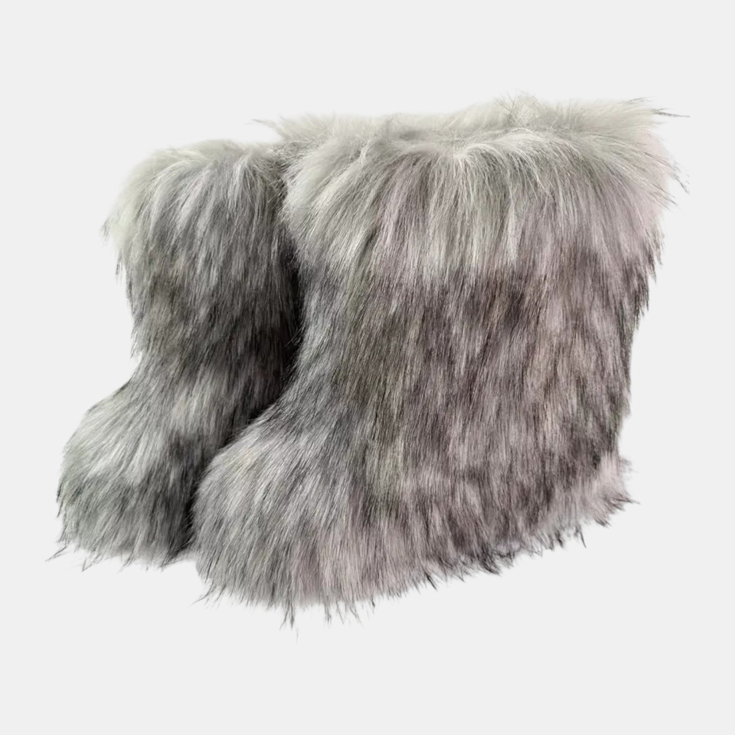 Damen Winter-Kunstfell-Stiefel – Gefütterte Kuschel-Boots mit Rutschfester Sohle